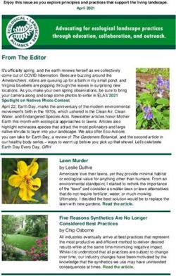 From The Editor - Ecological Landscape Alliance