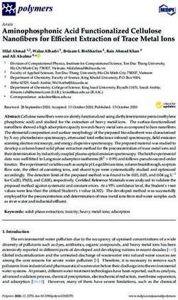 Aminophosphonic Acid Functionalized Cellulose Nanofibers for Efficient Extraction of Trace Metal Ions - MDPI