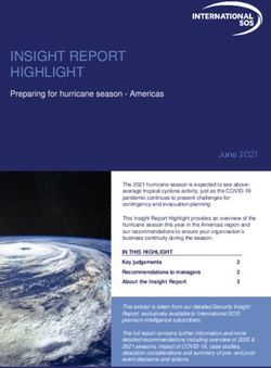 INSIGHT REPORT HIGHLIGHT - Preparing for hurricane season - Americas - International SOS