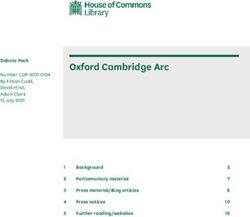 Oxford Cambridge Arc Debate Pack - Number CDP-2021-0124 By Fintan Codd, David Hirst, Adam Clark 12 July 2021 - UK Parliament