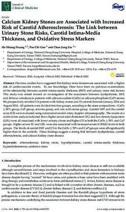 Calcium Kidney Stones are Associated with Increased Risk of Carotid Atherosclerosis: The Link between Urinary Stone Risks, Carotid Intima-Media ...