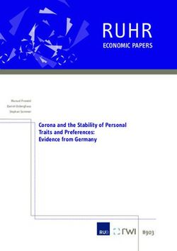RUHR ECONOMIC PAPERS - Corona and the Stability of Personal Traits and Preferences: Evidence from Germany - RWI Essen