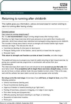 Returning to running after childbirth - Royal Berkshire Hospital