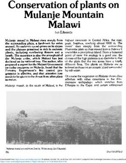 Conservation of plants on Mulanje Mountain Malawi