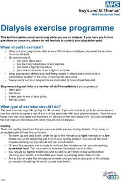 Dialysis exercise programme - Guy's and St Thomas' NHS ...