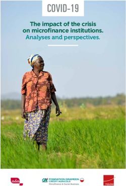 COVID-19 The impact of the crisis on microfinance institutions - Analyses and perspectives - Fondation Grameen Cr&eacute;dit-Agricole