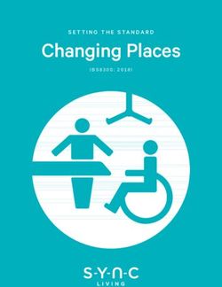 Changing Places SETTING THE STANDARD - (BS8300: 2018) - SYNC Living