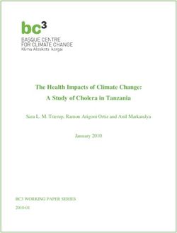 The Health Impacts of Climate Change: A Study of Cholera in Tanzania - Sara L. M. Traerup, Ramon Arigoni Ortiz and Anil Markandya January 2010
