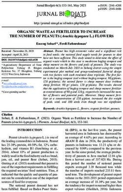 ORGANIC WASTE AS FERTILIZER TO INCREASE - THE NUMBER OF PEANUTS (Arachis hypogaea L.) FLOWERS
