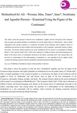 Motherhood for All-Women, Men, Trans*, Inter*, Nonbinary and Agender-Persons-Examined Using the Figure of the Continuum