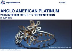 ANGLO AMERICAN PLATINUM - 2016 INTERIM RESULTS PRESENTATION 25 JULY 2016