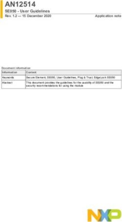 AN12514 SE050 - User Guidelines Rev. 1.2 - 15 December 2020 - NXP Semiconductors