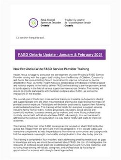 FASD Ontario Update - January & February 2021 - January & February 2021
