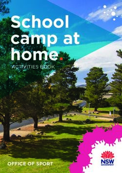 School camp at home. ACTIVITIES BOOK - OFFICE OF SPORT