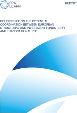 REPORT POLICY BRIEF ON THE POTENTIAL COORDINATION BETWEEN EUROPEAN STRUCTURAL AND INVESTMENT FUNDS (ESIF) AND TRANSNATIONAL P2P