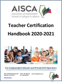 Teacher Certification Handbook 2020-2021 - For Independent Schools and Private ECS Operators - AISCA