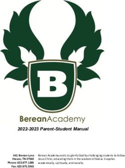 2022-2023 Parent-Student Manual - Berean Academy