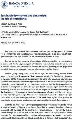 Sustainable development and climate risks: the role of central banks - Rivista Corte dei ...