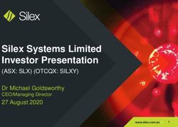 Silex Systems Limited Investor Presentation - (ASX: SLX) (OTCQX: SILXY) Dr Michael Goldsworthy