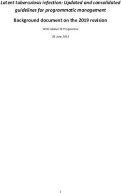 Latent tuberculosis infection: Updated and consolidated guidelines for programmatic management - Background document on the 2019 revision - World ...
