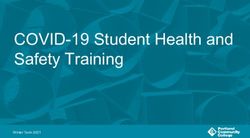 COVID-19 Student Health and Safety Training - Winter Term 2021