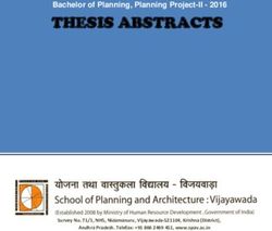 THESIS ABSTRACTS Bachelor of Planning, Planning Project-II 2016 - Spav