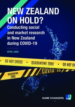 NEW ZEALAND ON HOLD? Conducting social and market research in New Zealand during COVID-19