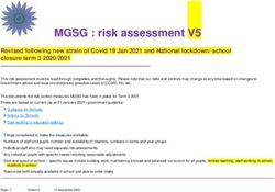MGSG : risk assessment V5 - Revised following new strain of Covid 19 Jan 2021 and National lockdown/ school closure term 3 2020/2021