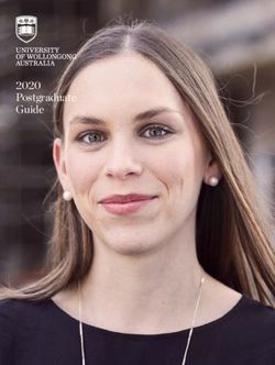 UNIVERSITY OF WOLLONGONG AUSTRALIA - 2020 Postgraduate Guide