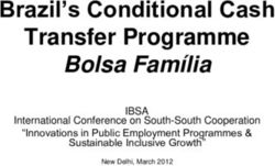 Brazil's Conditional Cash Transfer Programme - Bolsa Família IBSA International Conference on South-South Cooperation