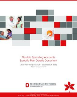 Flexible Spending Accounts Specific Plan Details Document - 2021 Plan Year (January 1 - December 31, 2021)