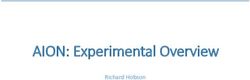 AION: Experimental Overview - Richard Hobson - experimental overview