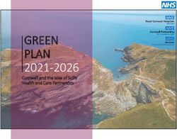GREEN PLAN 2021-2026 Cornwall and the Isles of Scilly Health and Care ...