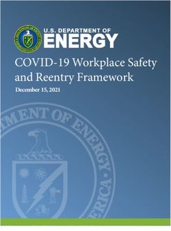COVID-19 Workplace Safety and Reentry Framework - December 15, 2021 Department of Energy COVID-19 Workplace Safety Plan February 12, 2021