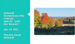 Hallstedt Homestead (HH) Cherries: Special Land Use Request Jan 14, 2021 Phil and Sarah Hallstedt
