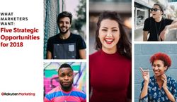 Five Strategic Opportunities for 2018 - WHAT MARKETERS WANT: Rakuten Marketing