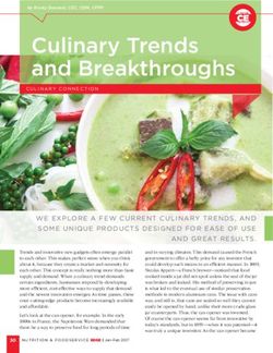 Culinary Trends and Breakthroughs - The Association of ...