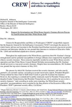 Michael K. Atkinson Inspector General of the Intelligence Community Office of the Director of National Intelligence Reston 3 Room E220 Washington ...