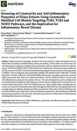 Screening of Cytotoxicity and Anti-Inflammatory Properties of Feijoa Extracts Using Genetically Modified Cell Models Targeting TLR2, TLR4 and NOD2 ...