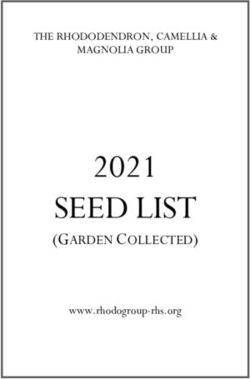 SEED LIST 2021 (GARDEN COLLECTED) - THE RHODODENDRON, CAMELLIA & MAGNOLIA GROUP - www.rhodogroup-rhs.org - The Rhododendron, Camellia ...