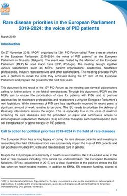Rare disease priorities in the European Parliament 2019-2024: the voice of PID patients - IPOPI