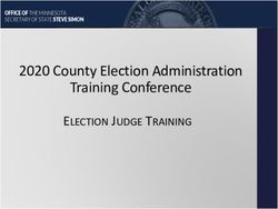 2020 County Election Administration Training Conference - ELECTION JUDGE TRAINING - Benton ...
