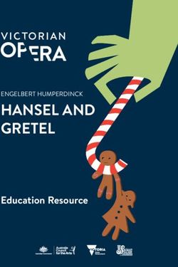 HANSEL AND GRETEL - Education Resource - ENGELBERT HUMPERDINCK - Victorian Opera