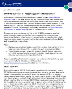 COVID-19 Guidelines for Reopening your Food Establishment