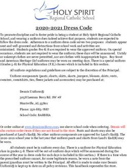 2020-2021 Dress Code - Holy Spirit Regional Catholic School