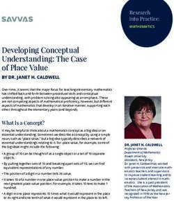 Developing Conceptual Understanding: The Case of Place Value