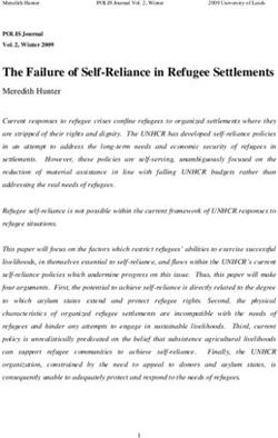 The Failure of Self-Reliance in Refugee Settlements