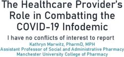 The Healthcare Provider's Role in Combatting the COVID-19 Infodemic - I have no conflicts of interest to report