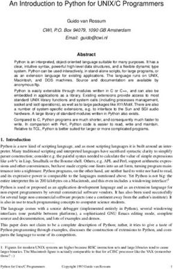 An Introduction to Python for UNIX/C Programmers