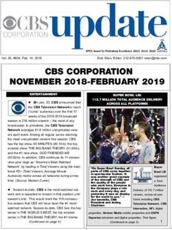 CBS CORPORATION NOVEMBER 2018-FEBRUARY 2019 - CBS Corporation's ...